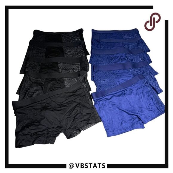 Set of 10 Boxhero Mens Mesh Bamboo Pouch Boxer Briefs Black Navy Blue Small NWOT - Picture 4 of 11